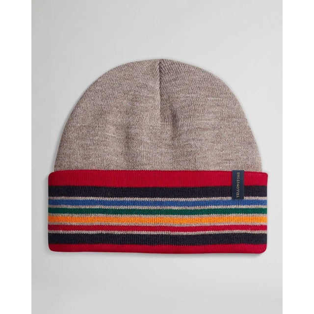 Pendleton National Park Stripe Beanie Hat Beige