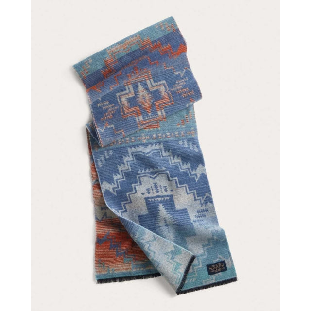 Pendleton Harding Star Wool Scarf Blue