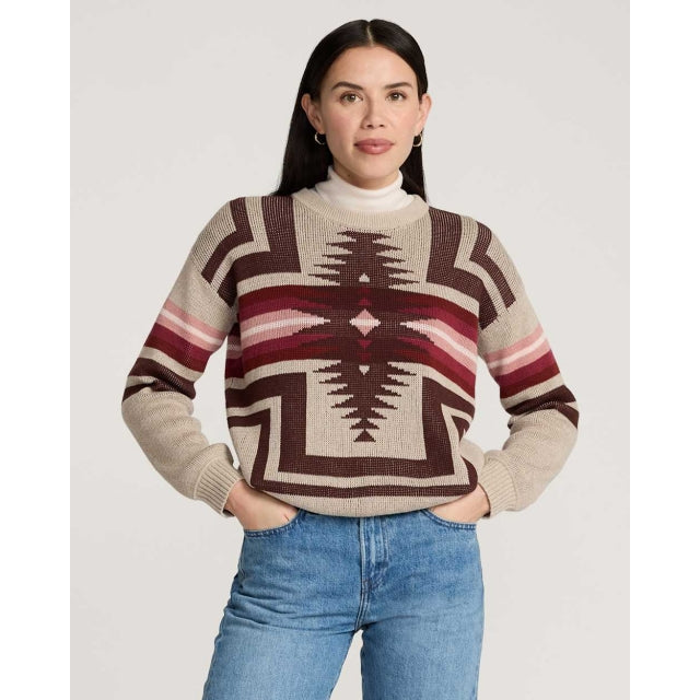 Pendleton Montera Cotton Pullover Sweater Brown