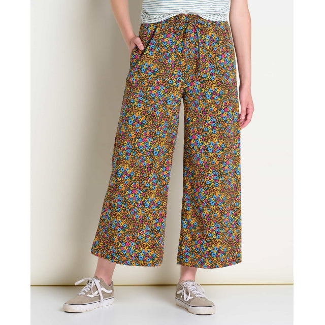 Toad&co Womens Sunkissed Wide Leg Pant Persimmon Tulip Print