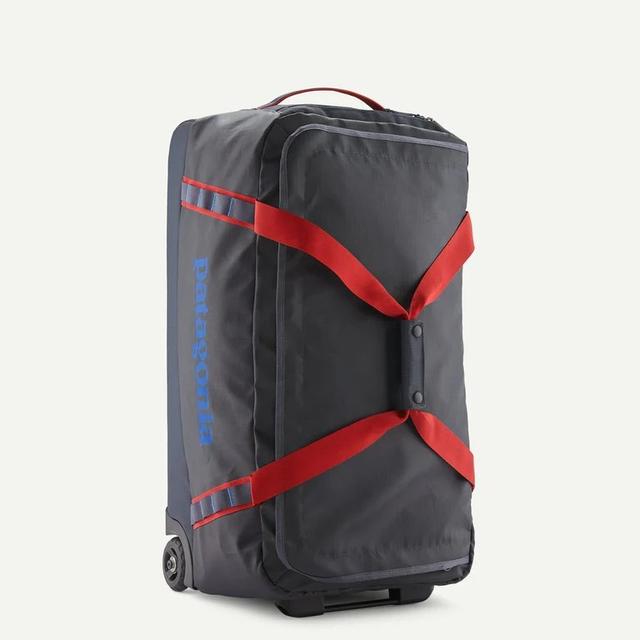 Patagonia Black Hole Matte Wheeled Duffel 70l Smolder Blue w/Amanita Red