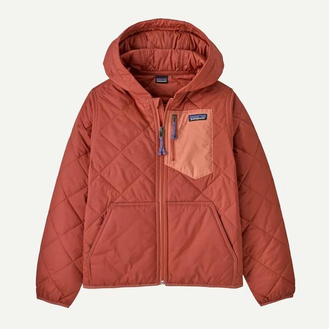 Patagonia キッズ・ダイアモンド・キルテッド・フーディ Potters Red