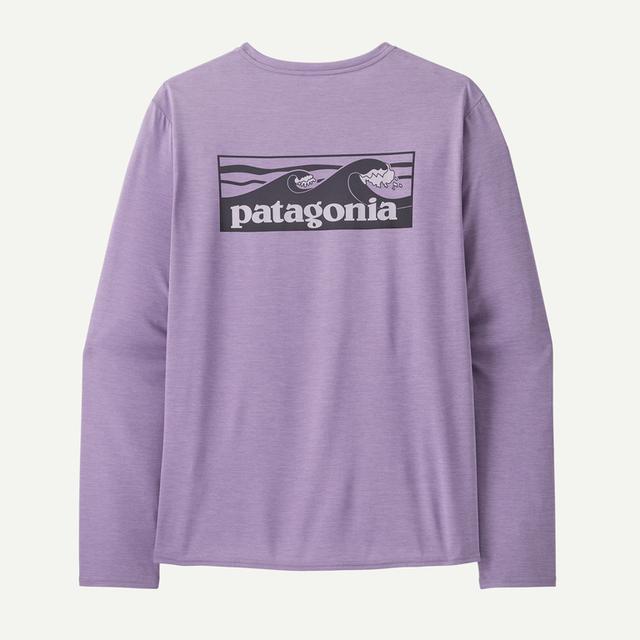Patagonia L/s Cap Cool Daily Graphic Shirt - Waters Concrete Purple