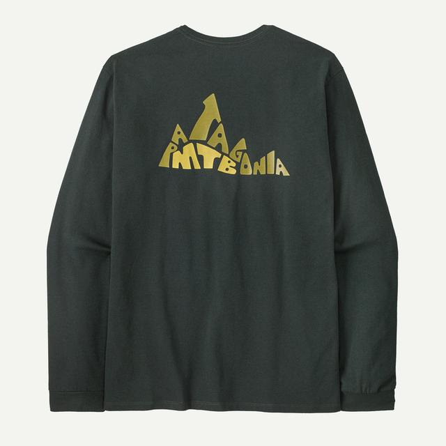 Patagonia Long Sleeved Berm Logo Responsibilitee Old Growth Green