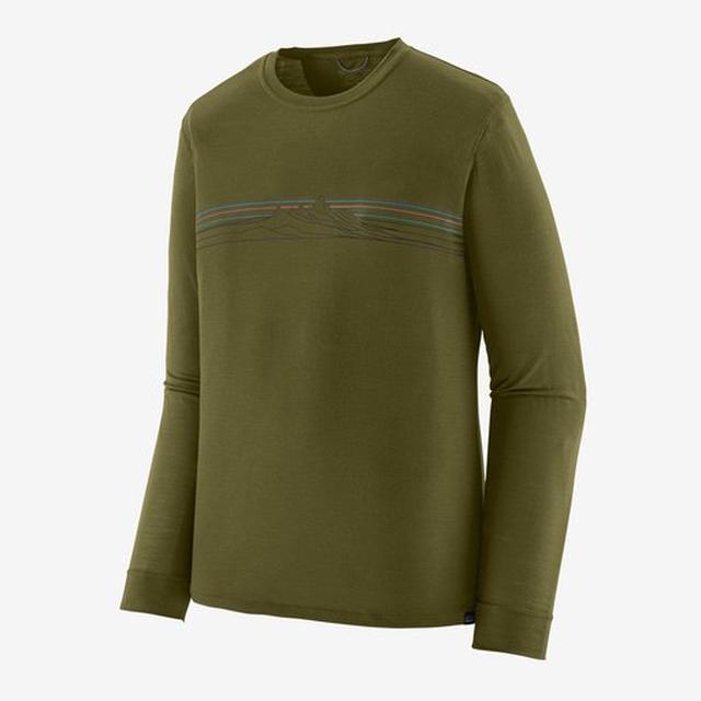 Patagonia L/s Cap Cool Merino Blend Graphic Shirt Pond Green