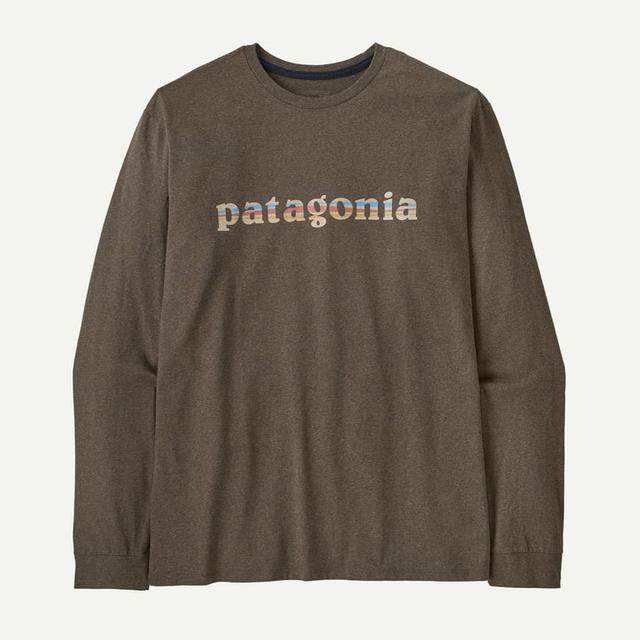 Patagonia Long Sleeved '73 Text Logo Responsibilitee Marlow Brown