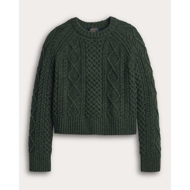 Pendleton Fisherman Wool Sweater Dark Fir