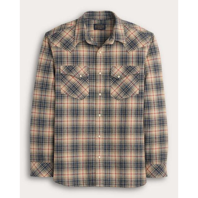 Pendleton Plaid Snap-front Wyatt Cotton Shirt Natural Multi
